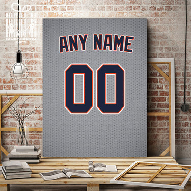 Detroit Jersey Custom Canvas Print Wall Art for Boy Girl Men Women Baseball Personalized Canvas Art
